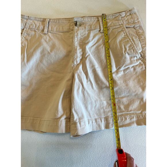LOFT The Washed Twill Short 6" Womens Size 6 Beige Cotton Spandex Casual - Picture 6 of 7